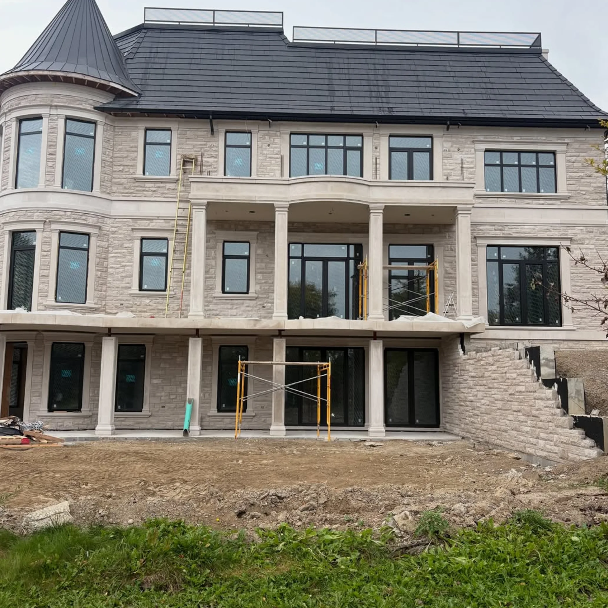 exterior surface for caulking