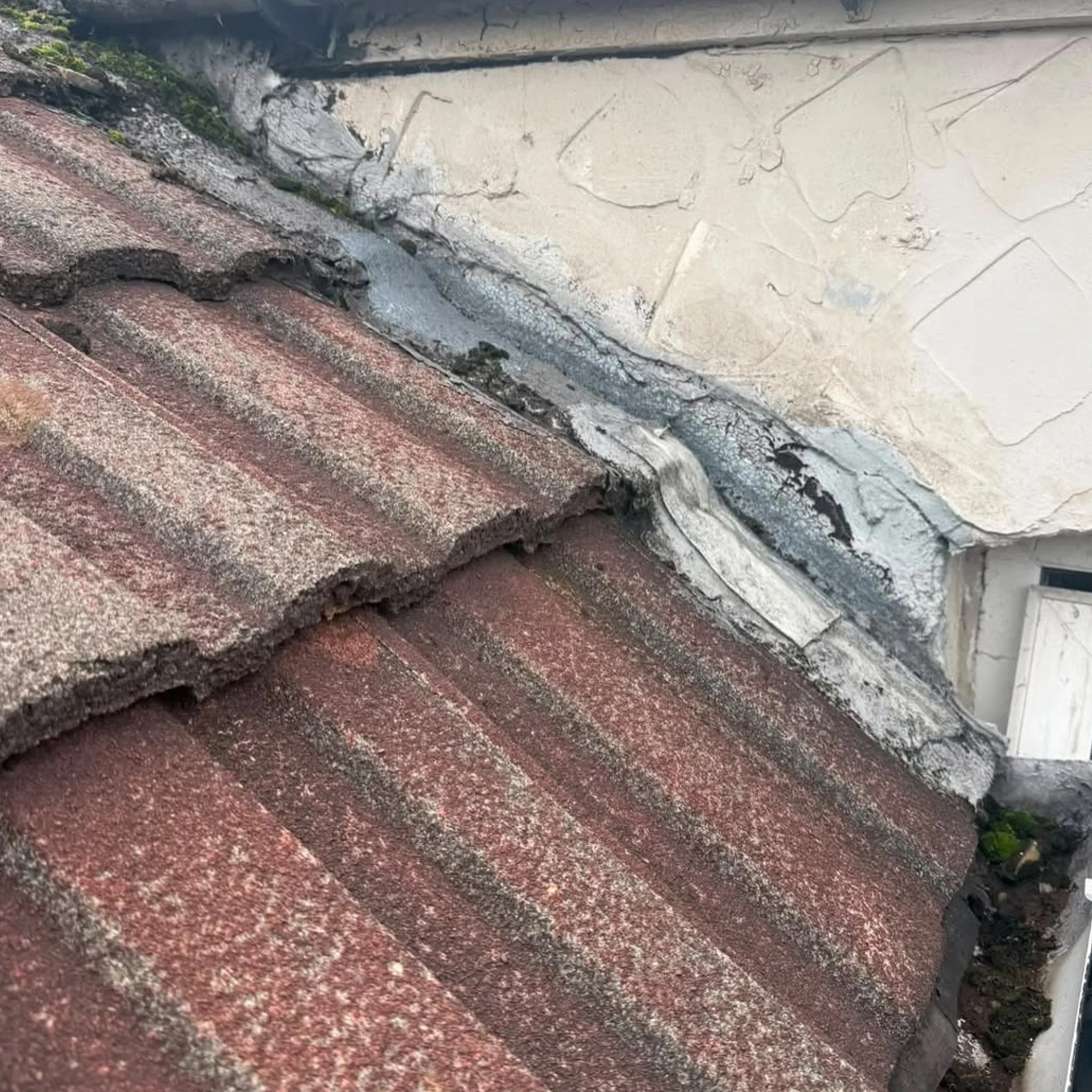 roof drainage repair work