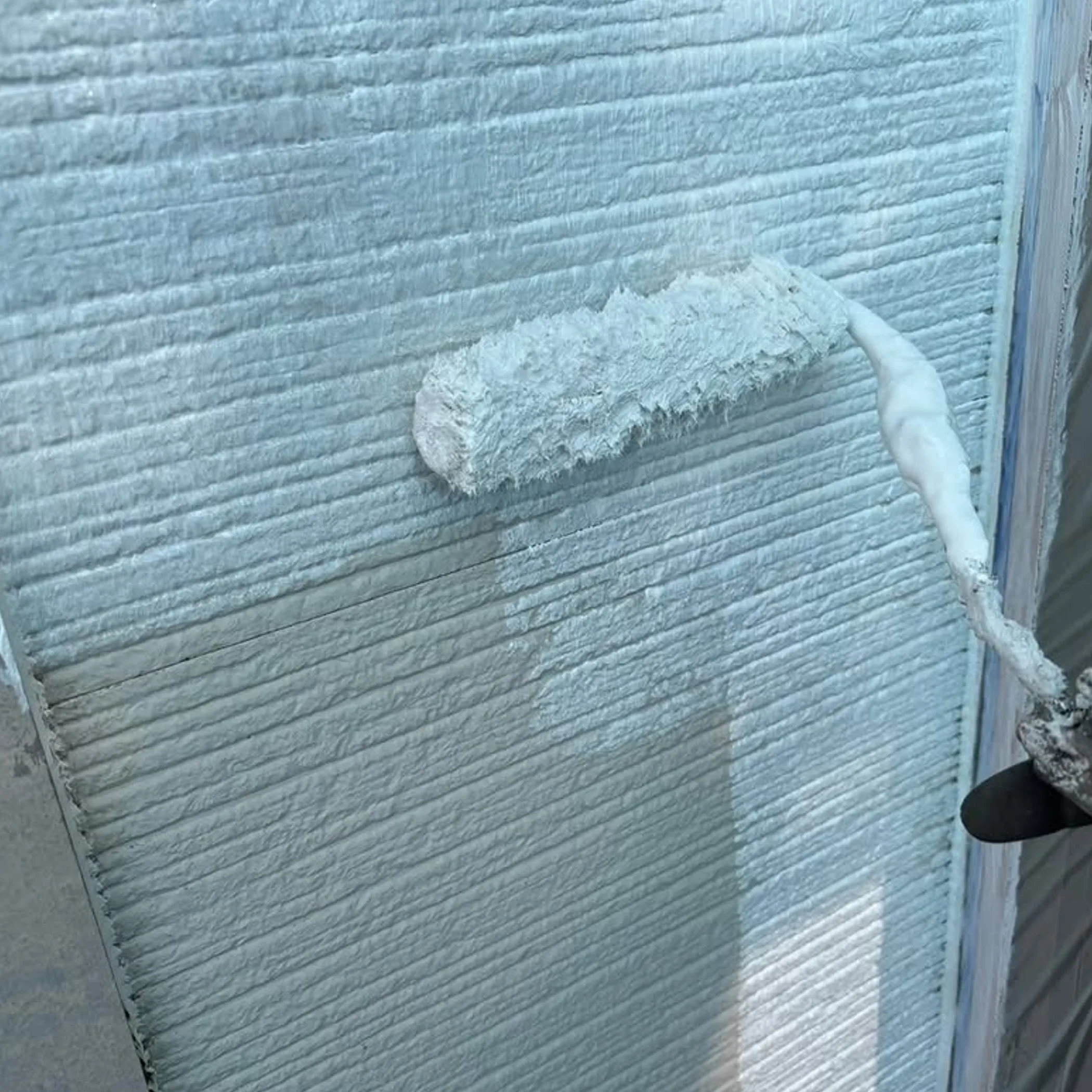sealant applied to exterior wall